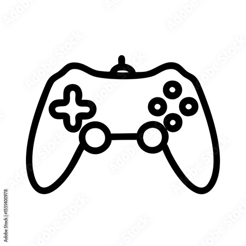 Gaming controller icon in minimalist style  