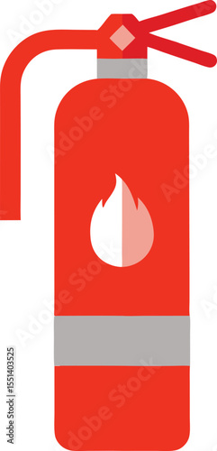 Fire extinguisher cylinder vector art illustration.