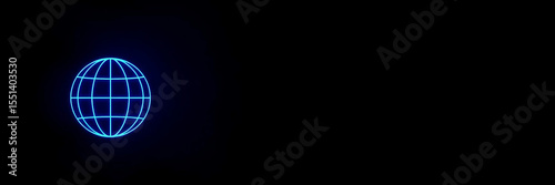 Globe with WWW Text – Internet and Web Network Concept with Digital Technology Background and Copy Space


