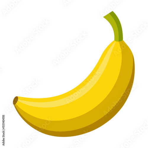 Clean Design Banana Fruit Vector Illustration