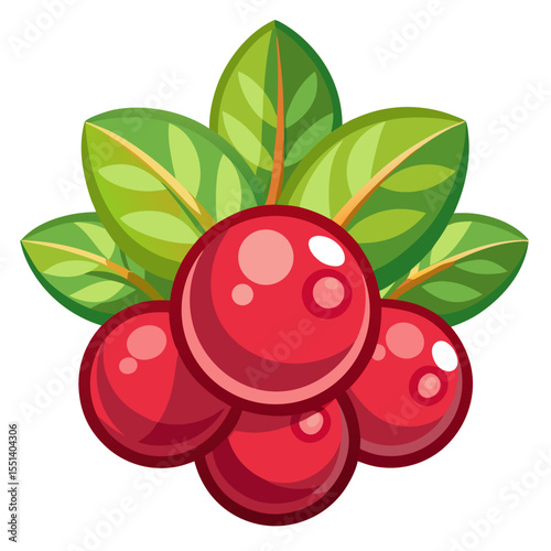 Minimalist Cranberry Icon for Sauce and Juice Concepts
