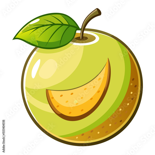 Minimalist Green Melon Icon for Fresh Food Concepts
