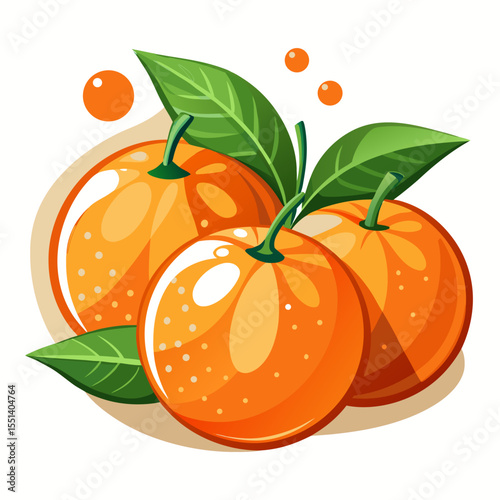 Simple Peeled Mandarin Segments Vector Illustration