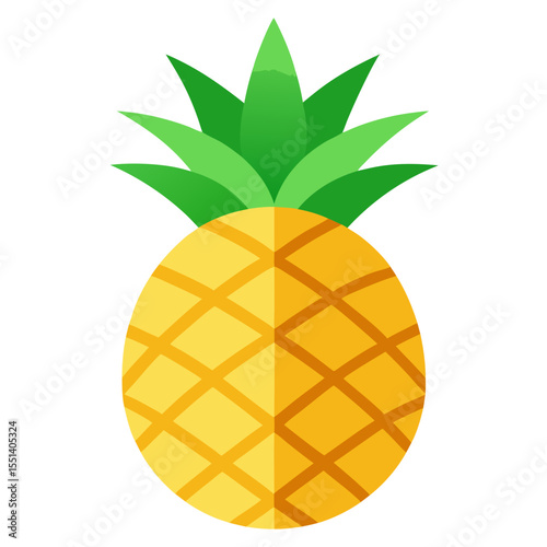 Minimalist Ananas Icon for Summer and Beach Themes