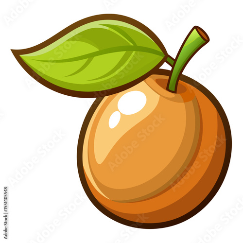 Simple Sapodilla Fruit with Slice Graphic