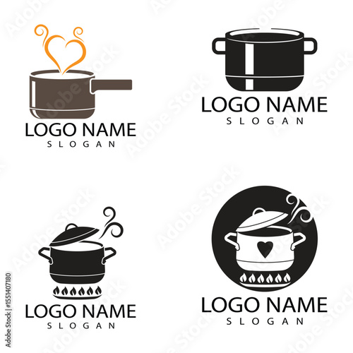 Clean and modern saucepan icon perfect for culinary apps recipe websites and kitchen branding available in various color formats