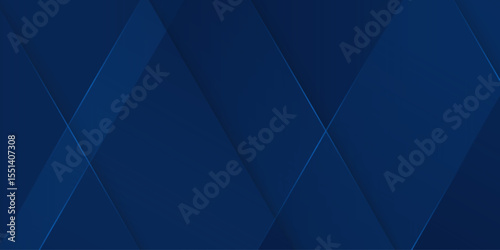 Modern dark navy blue brigth abstract pattern background. Geometric shape. Line triangle angle fold polygon diamond 3D simple abstract modern