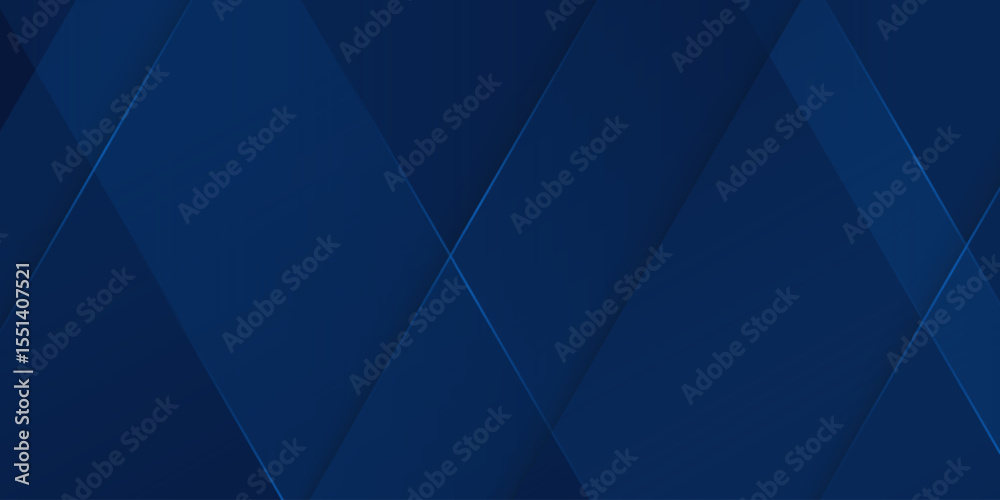 Obraz premium Modern dark navy blue brigth abstract pattern background. Geometric shape. Line triangle angle fold polygon diamond 3D simple abstract modern