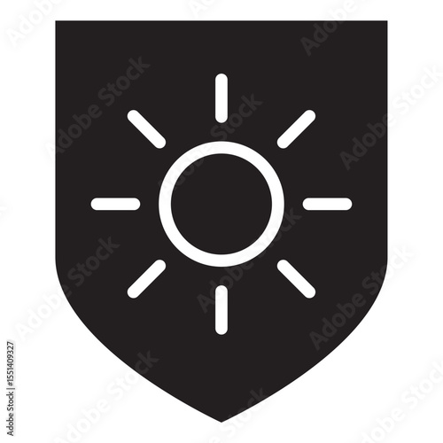 line Sun Icon for Brightness, Intensity Setting icon Vector