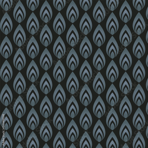 Print  Abstract Seamless repeating  floral  pattern textured geometric black , gray  background vector  modern simple wallpaper, tile , wallpaper, fabric, textile, cards, covers ,banners ,branding .