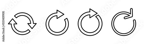 Refresh icon set. Reload icon vector. Update icon.