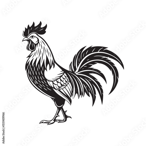 rooster vector illustration