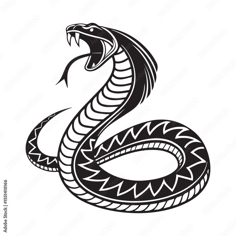 Fototapeta premium black and white snake