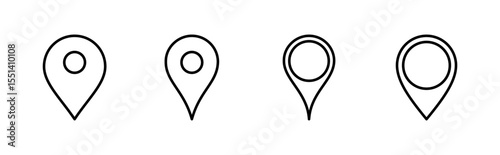 Pin icon set. Location icon vector. destination icon. map pin