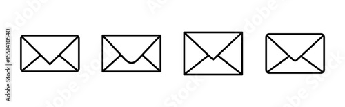 Mail icon set. email icon vector. E-mail icon. Envelope illustration