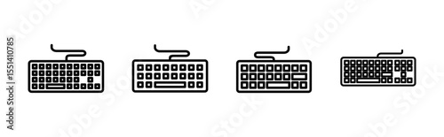 Keyboard icon set. keyboard vector symbol