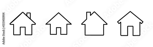 House icon set. Home icon vector