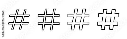 Hashtag icon set. hashtag symbol