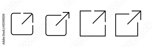 External link icon set. link icon vector. hyperlink symbol