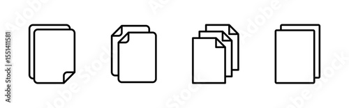 Document icon set. Paper icon. File Icon