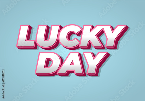 Lucky Day text effect Typography Design