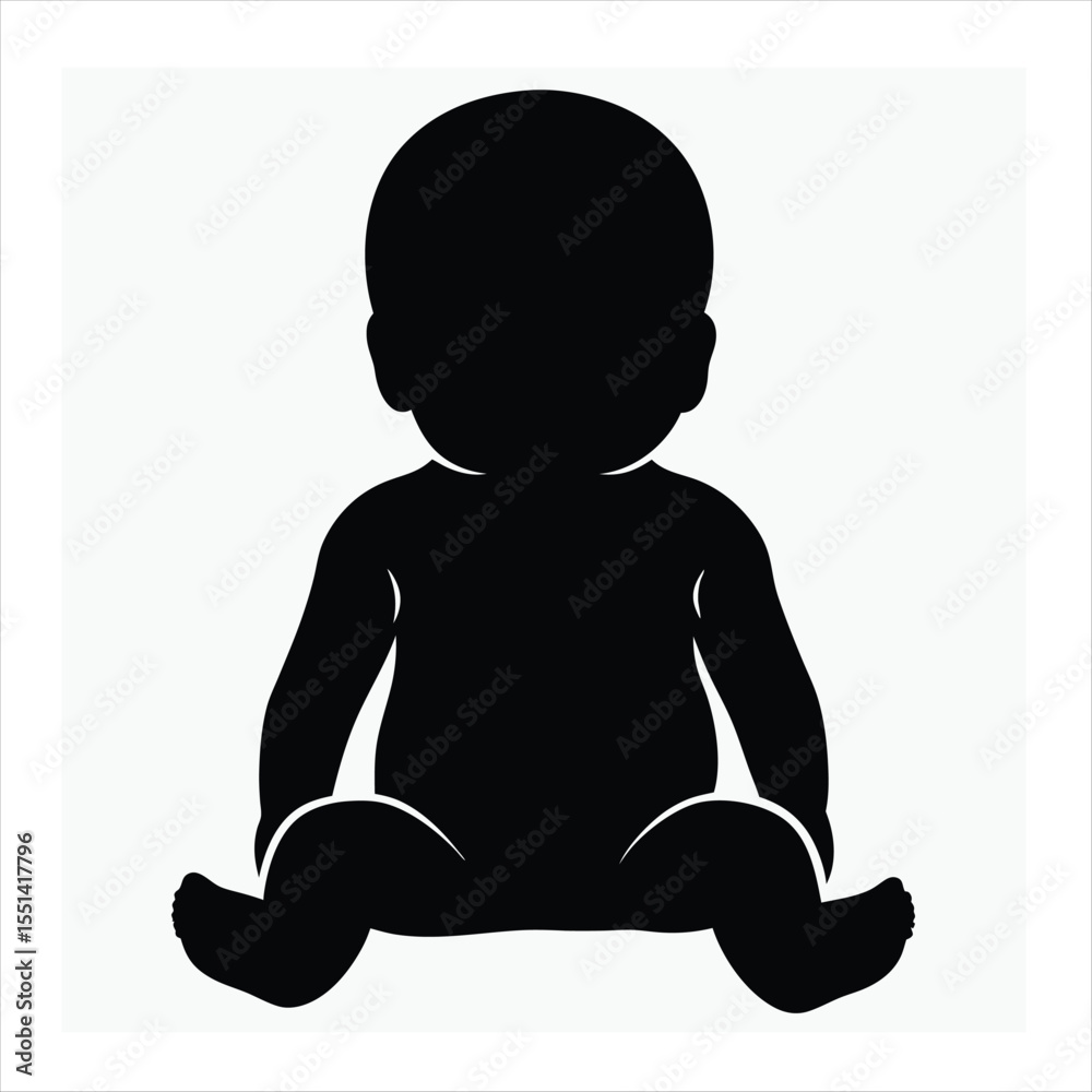 Obraz premium Black baby silhouette
