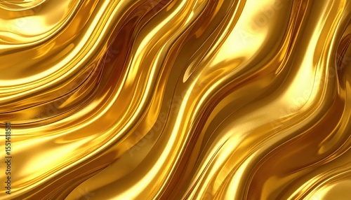 Golden Fabric Texture With Rippled Design