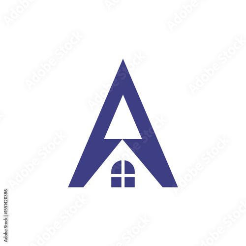 a letter home abstract logo modern style