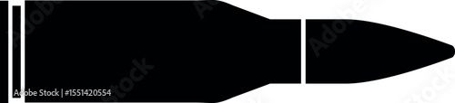 vector illustration of bullet silhouette	
