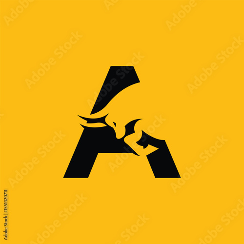 bull a abstract logo modern style