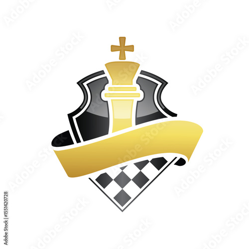 chess abstract logo modern style