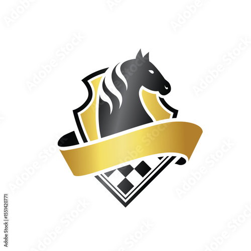 chess abstract logo modern style