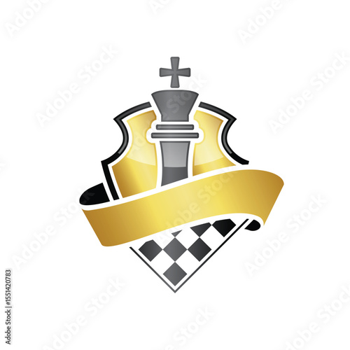 chess abstract logo modern style