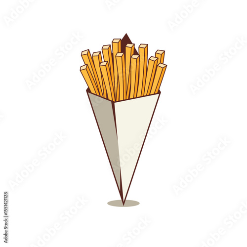 french fries abstract logo modern style