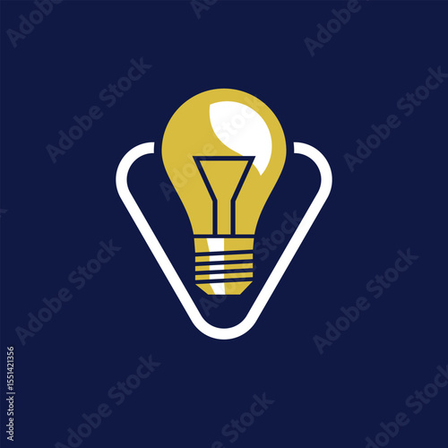 light bulb abstract logo modern style