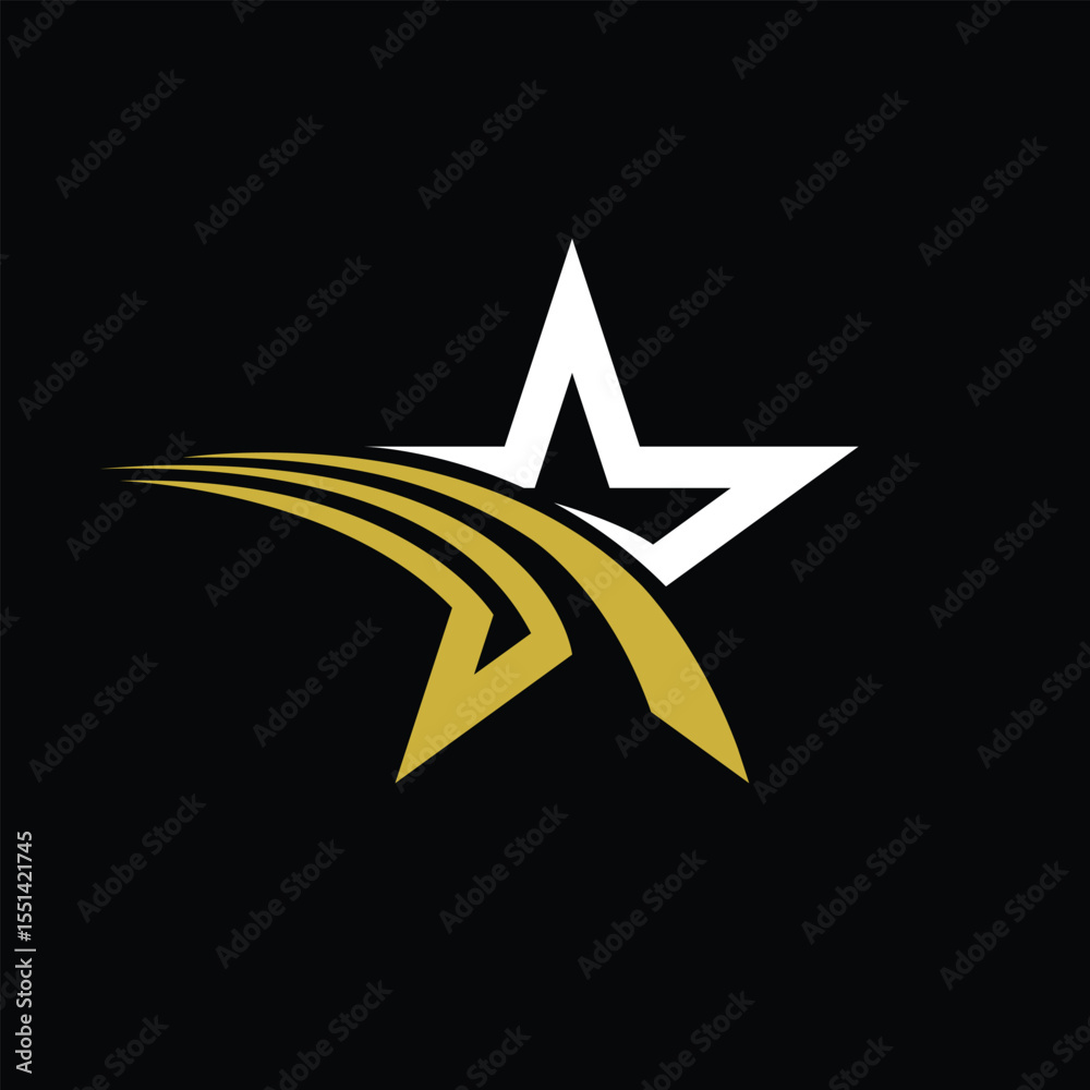 Fototapeta premium star abstract logo modern style