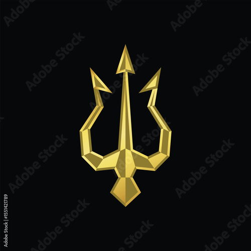 trident abstract logo modern style
