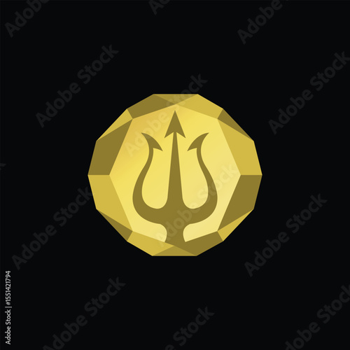 trident abstract logo modern style