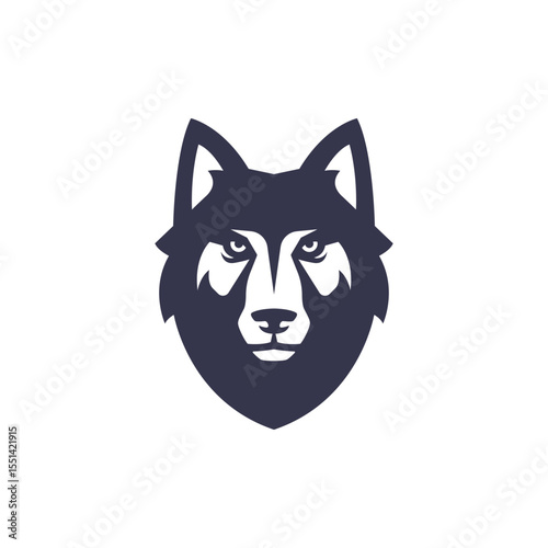 wolf abstract logo modern style