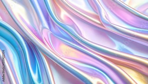 Colorful Iridescent Draped Fabric Texture