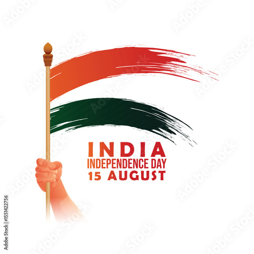 Indian independence day vector illustration greeting card