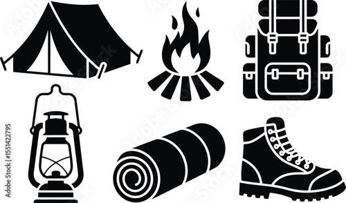 collection of camping icons
