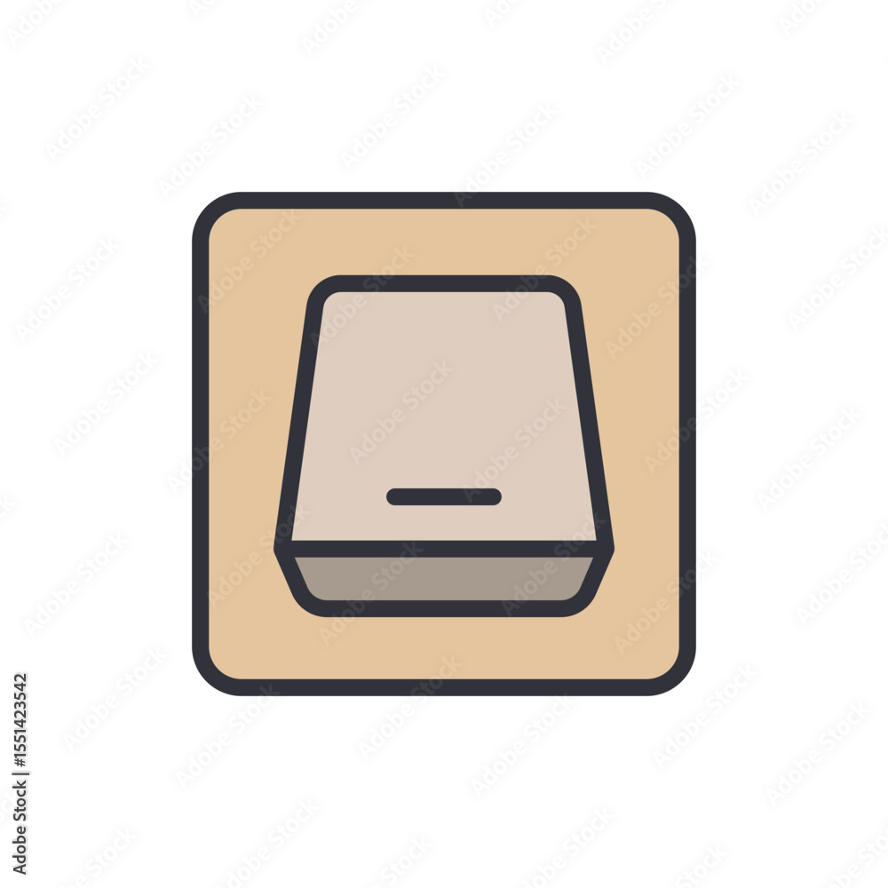Elegant Light Switch Icon Depicting Modern Interior Design Element Elegant Light Switch Icon Depicting Modern Interior Design Element