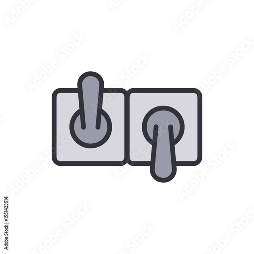 Dual Analog Joysticks Symbolizing Game Controls And Interactive Design