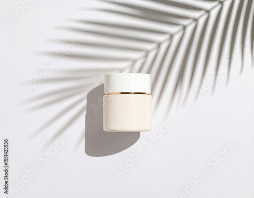 Minimal Skincare Packaging with Natural Shadow Play