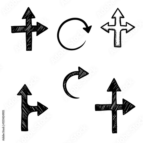 Arrow icon set. Cursor. Collection different arrow signs. Black arrows icons. Arrow icon collection. Large Black arrow icon vector set. 