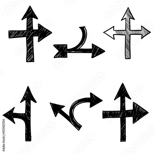 Arrow icon set. Cursor. Collection different arrow signs. Black arrows icons. Arrow icon collection. Large Black arrow icon vector set. 
