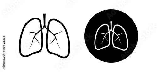 Lungs icon. human lungs symbol for app, website, ui , ux etc. png and vector illustration on transparent background