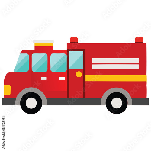 Modern Fire Truck Graphics