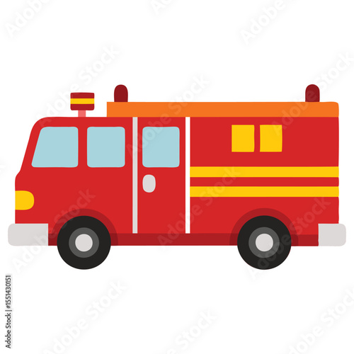 Modern Fire Truck Graphics